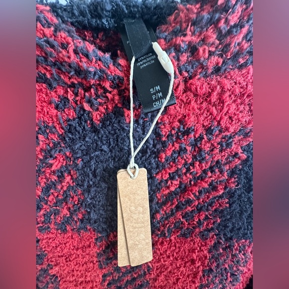 SKIMS Oversized Cozy Hoodie in Brick Buffalo Check - Size S/M - Picture 3 of 4